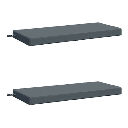 vidaXL Bench Cushions SOEST 2 pcs 100% Polyester Blue 120 x 50 x 8 cm 2