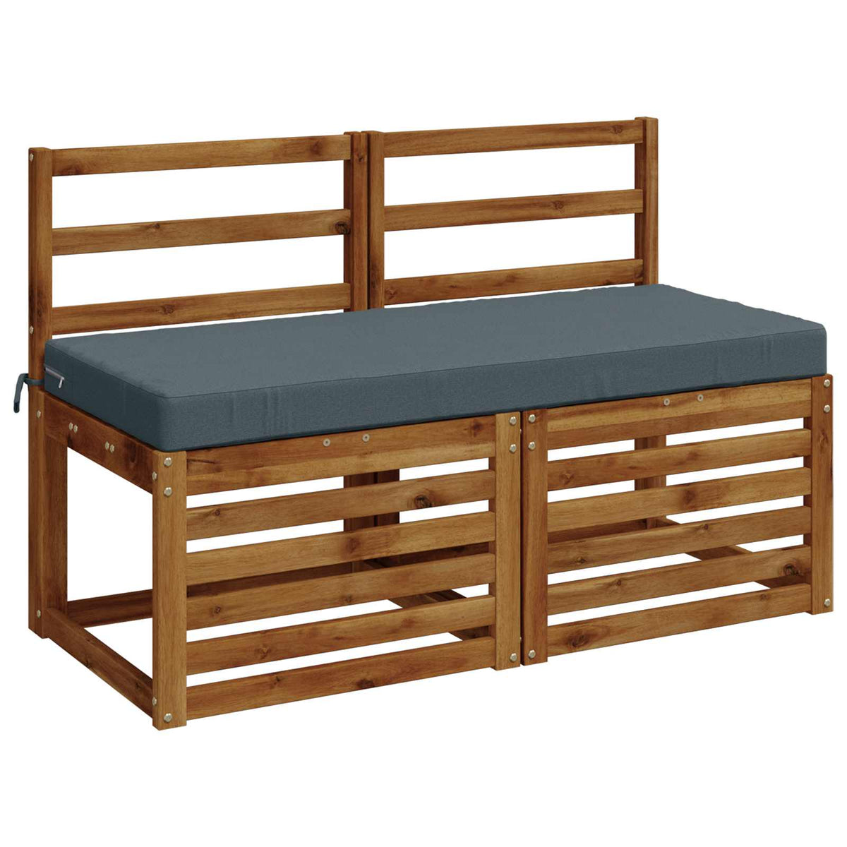 vidaXL Bench Cushions SOEST 2 pcs 100% Polyester Blue 120 x 50 x 8 cm 3