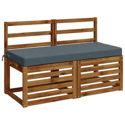 vidaXL Bench Cushions SOEST 2 pcs 100% Polyester Blue 120 x 50 x 8 cm 3