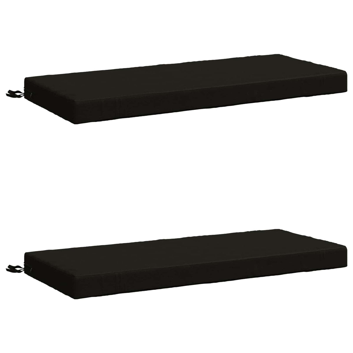 Bench Cushions SOEST 2 pcs 100% Polyester Black