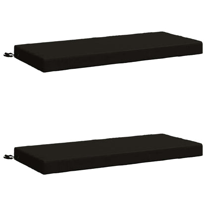 Bench Cushions SOEST 2 pcs 100% Polyester Black