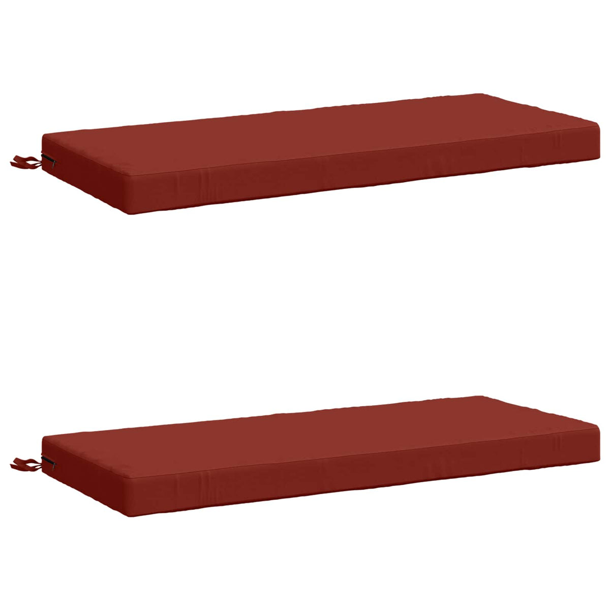 vidaXL Bench Cushions SOEST 2 pcs 100% Polyester Red 120 x 50 x 8 cm 2