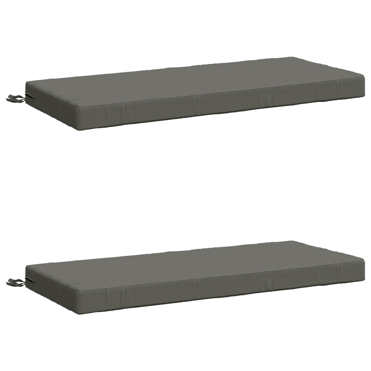 vidaXL Bench Cushions SOEST 2 pcs 100% Polyester Grey 120 x 50 x 8 cm 2