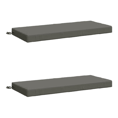 vidaXL Bench Cushions SOEST 2 pcs 100% Polyester Grey 120 x 50 x 8 cm 2