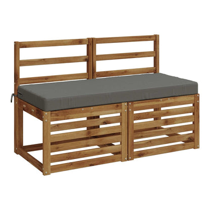 vidaXL Bench Cushions SOEST 2 pcs 100% Polyester Grey 120 x 50 x 8 cm 3