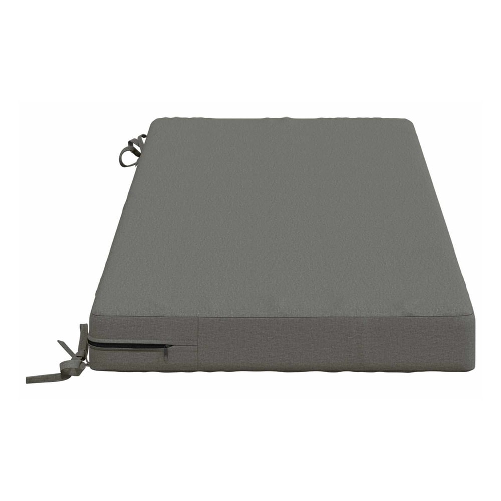 vidaXL Bench Cushions SOEST 2 pcs 100% Polyester Grey 120 x 50 x 8 cm 4