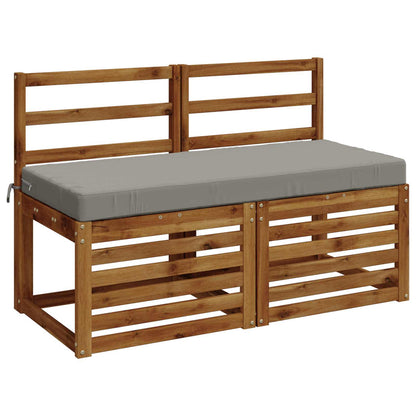 Bench Cushions SOEST 2 pcs Polyester Depth 50 cm Height 8 cm Width 120 cm Grey