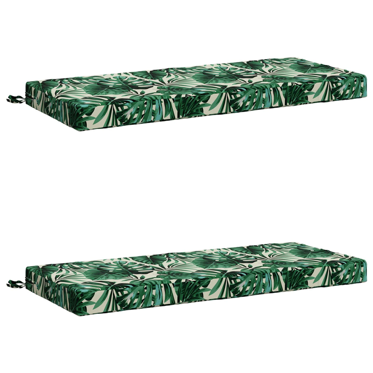 vidaXL Bench Cushions SOEST 2 pcs 100% Polyester Leaf Pattern 2