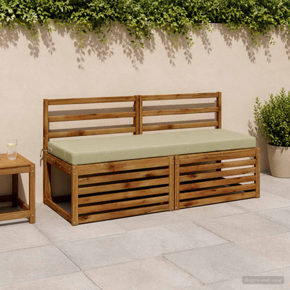 vidaXL 2-Piece Bench Cushions SOEST 2 pcs 100% Polyester Light Green 1