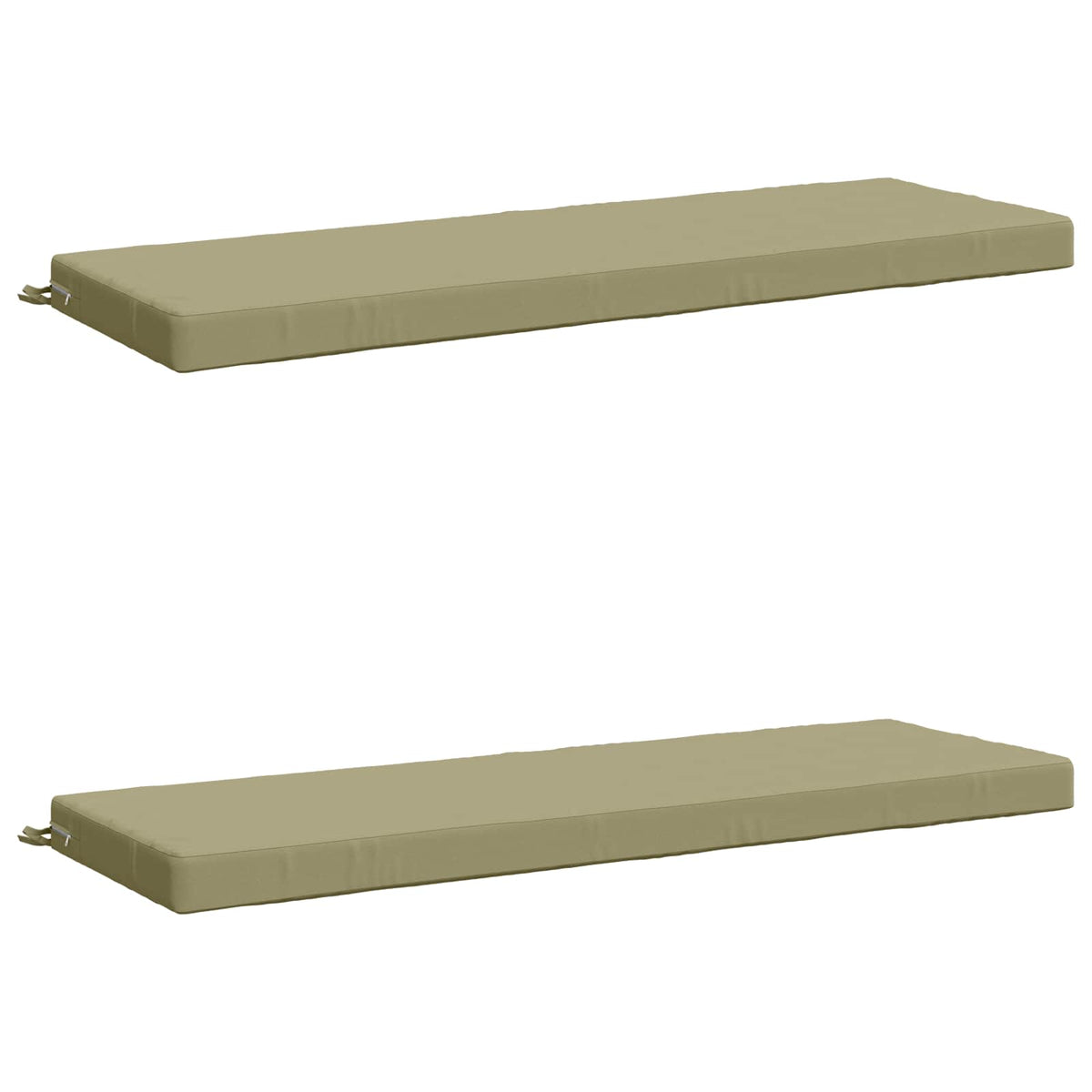 vidaXL 2-Piece Bench Cushions SOEST 2 pcs 100% Polyester Light Green 2