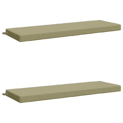 vidaXL 2-Piece Bench Cushions SOEST 2 pcs 100% Polyester Light Green 2