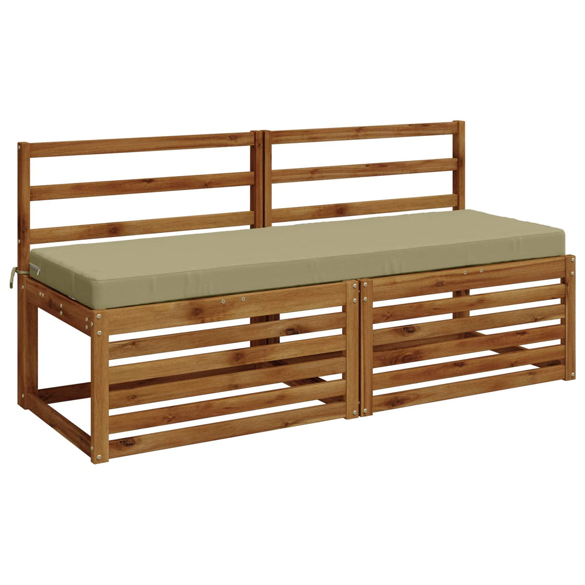 vidaXL 2-Piece Bench Cushions SOEST 2 pcs 100% Polyester Light Green 3