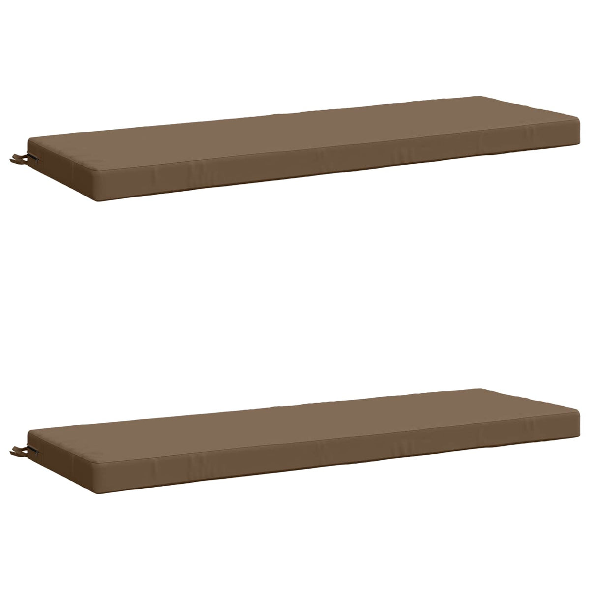 vidaXL 2-Piece Bench Cushions SOEST 2 pcs 100% Polyester Taupe 2