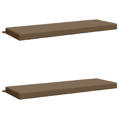 vidaXL 2-Piece Bench Cushions SOEST 2 pcs 100% Polyester Taupe 2