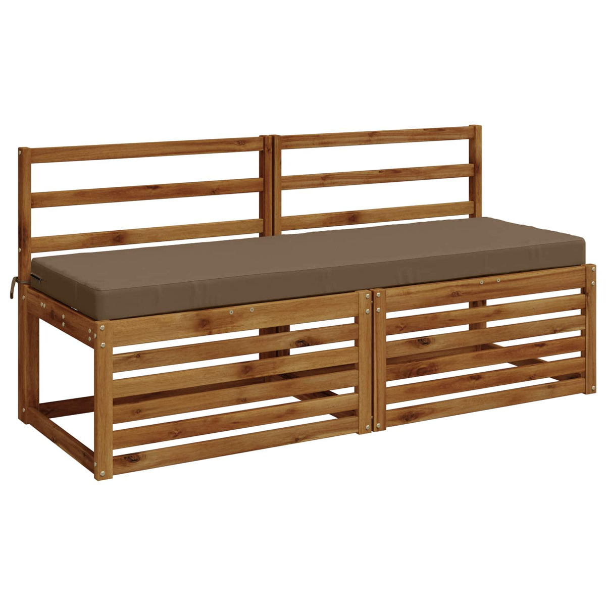 vidaXL 2-Piece Bench Cushions SOEST 2 pcs 100% Polyester Taupe 3