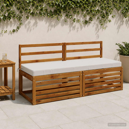 vidaXL 2-Piece Bench Cushions SOEST 2 pcs 100% Polyester White 1