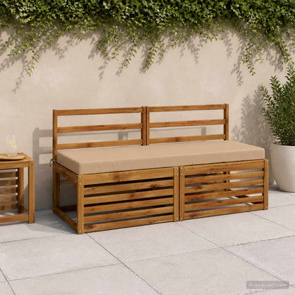 vidaXL 2-Piece Bench Cushions SOEST 2 pcs 100% Polyester Sand 1
