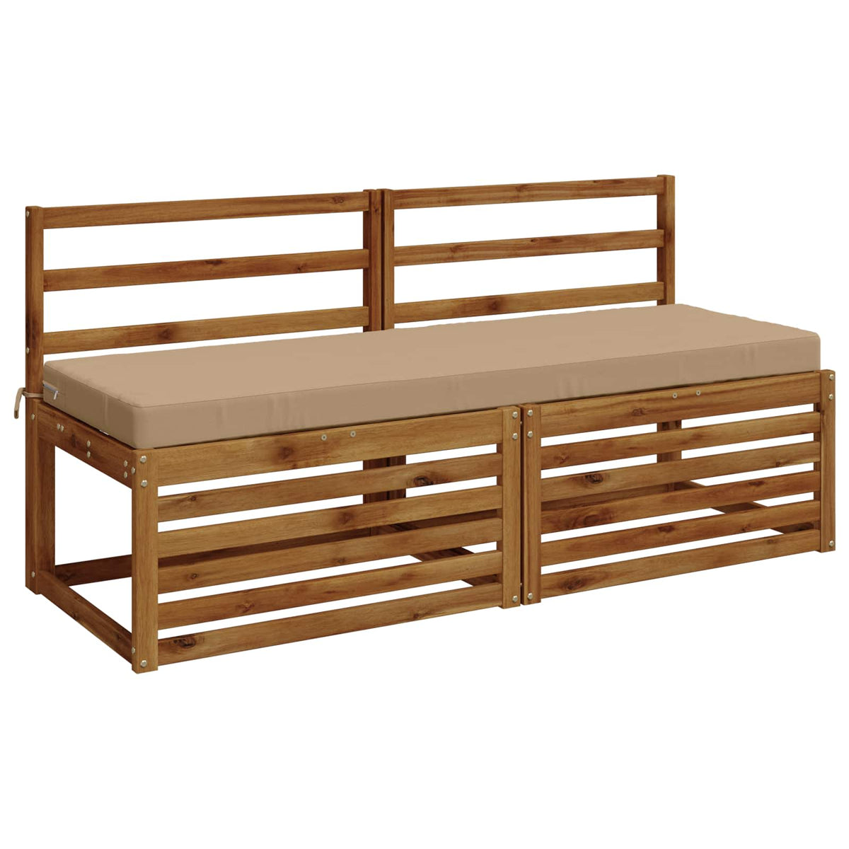 vidaXL 2-Piece Bench Cushions SOEST 2 pcs 100% Polyester Sand 3
