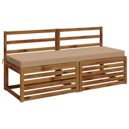 vidaXL 2-Piece Bench Cushions SOEST 2 pcs 100% Polyester Sand 3