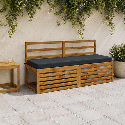 vidaXL Bench Cushions SOEST 2 pcs 100% Polyester Dark Blue 1