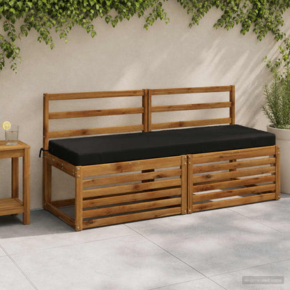 vidaXL 2-Piece Bench Cushions SOEST 2 pcs 100% Polyester Black 1