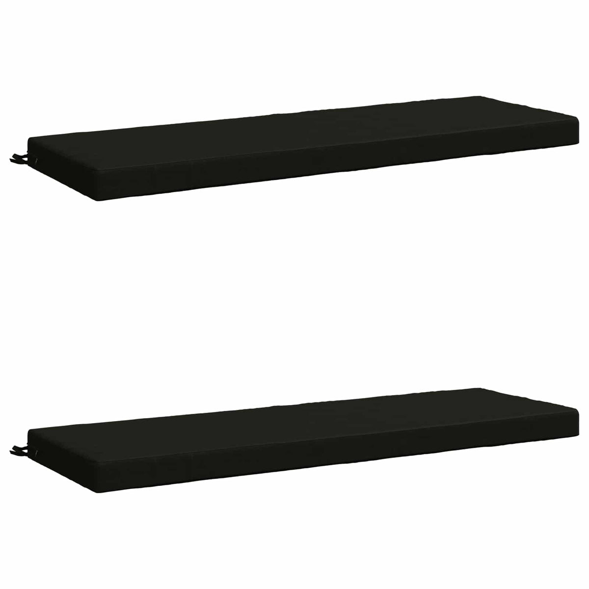 vidaXL 2-Piece Bench Cushions SOEST 2 pcs 100% Polyester Black 2