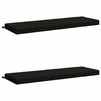 vidaXL 2-Piece Bench Cushions SOEST 2 pcs 100% Polyester Black 2