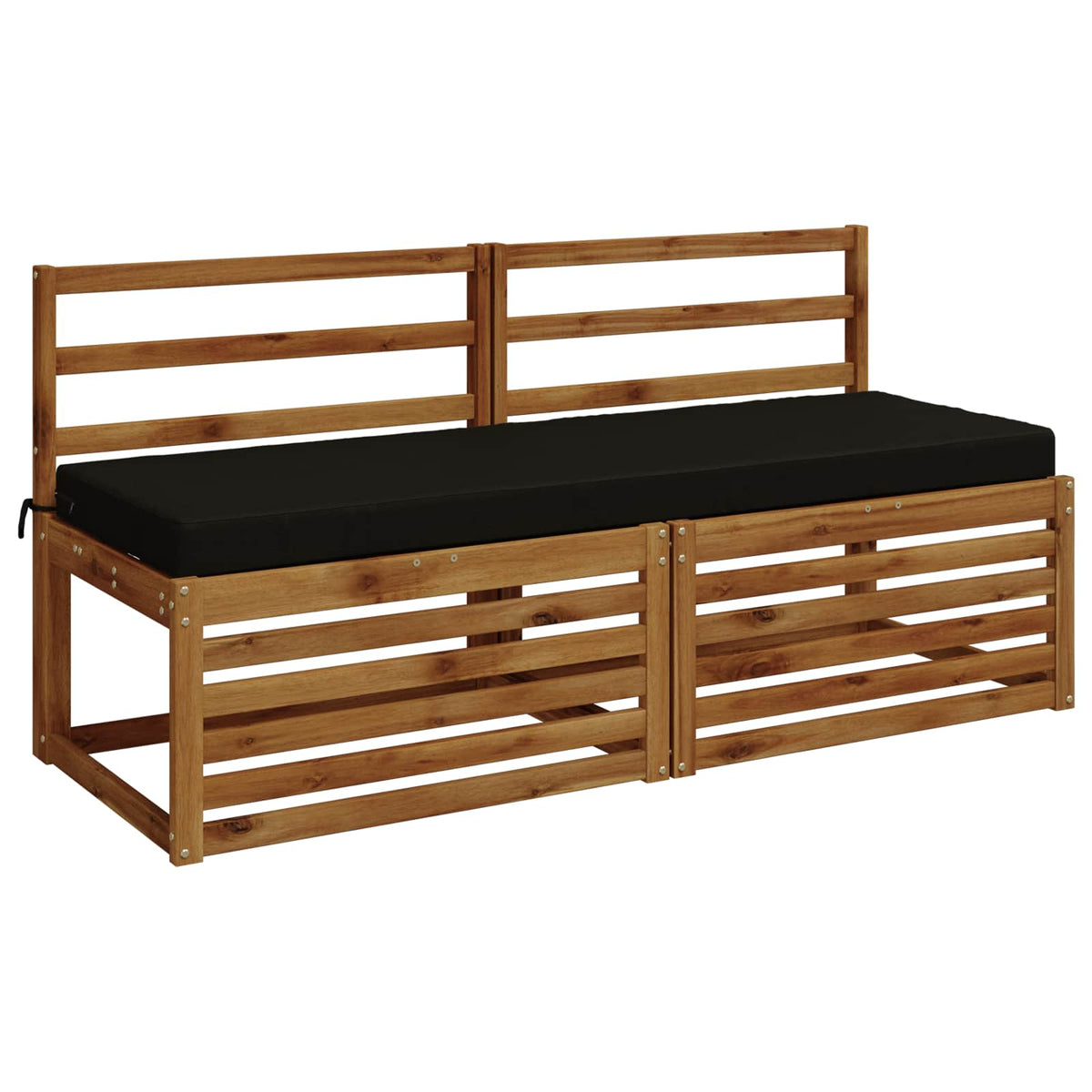 vidaXL 2-Piece Bench Cushions SOEST 2 pcs 100% Polyester Black 3