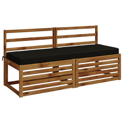 vidaXL 2-Piece Bench Cushions SOEST 2 pcs 100% Polyester Black 3