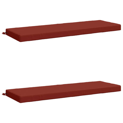 vidaXL 2-Piece Bench Cushions SOEST 2 pcs 100% Polyester Red 2