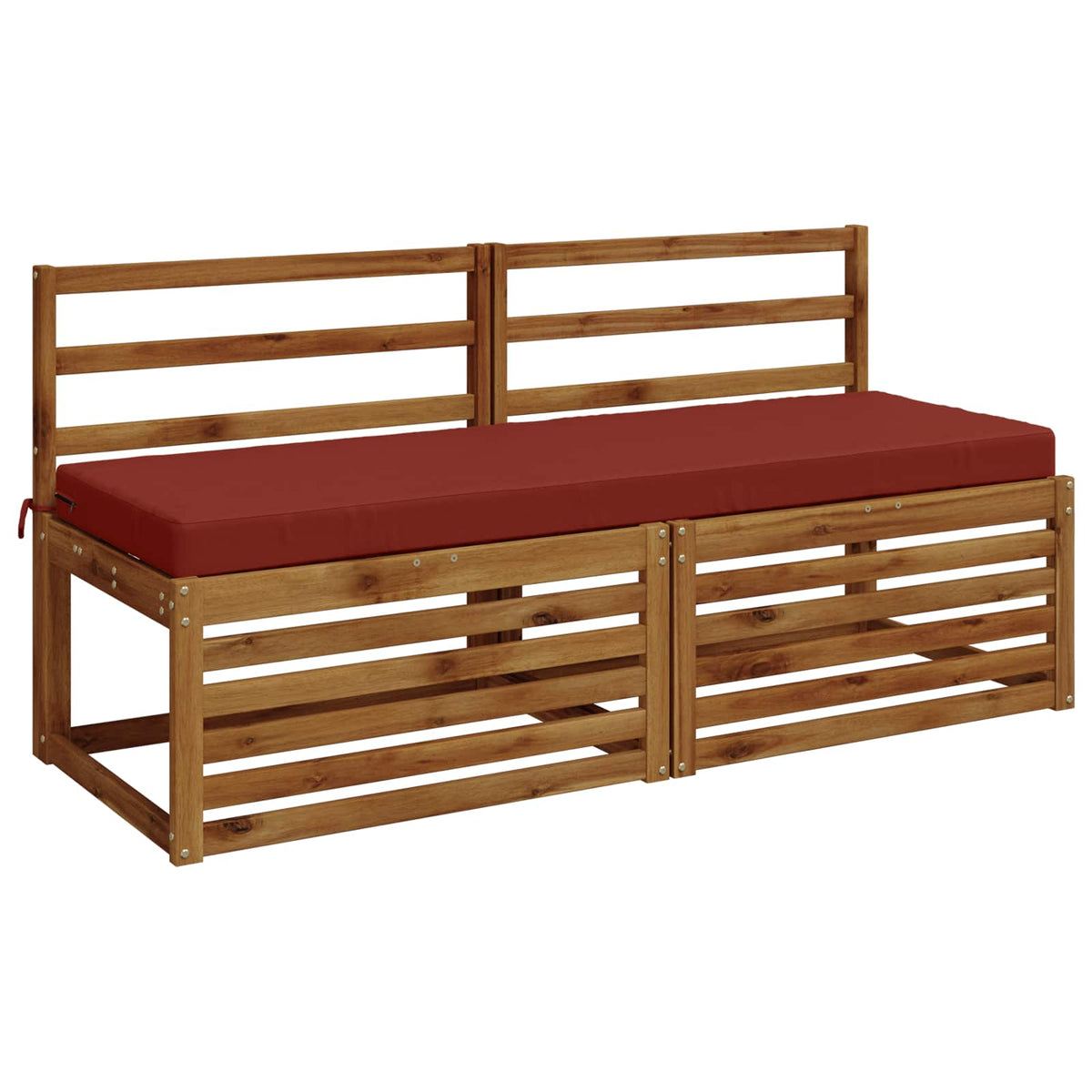 vidaXL 2-Piece Bench Cushions SOEST 2 pcs 100% Polyester Red 3