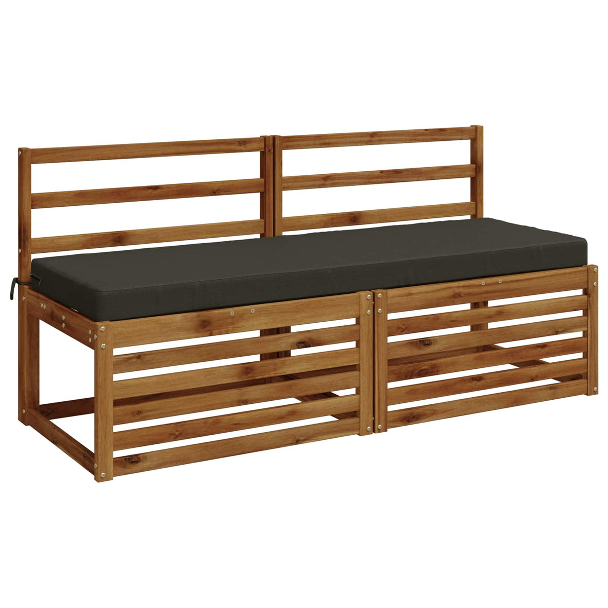 vidaXL 2-Piece Bench Cushions SOEST 2 pcs 100% Polyester Anthracite 3