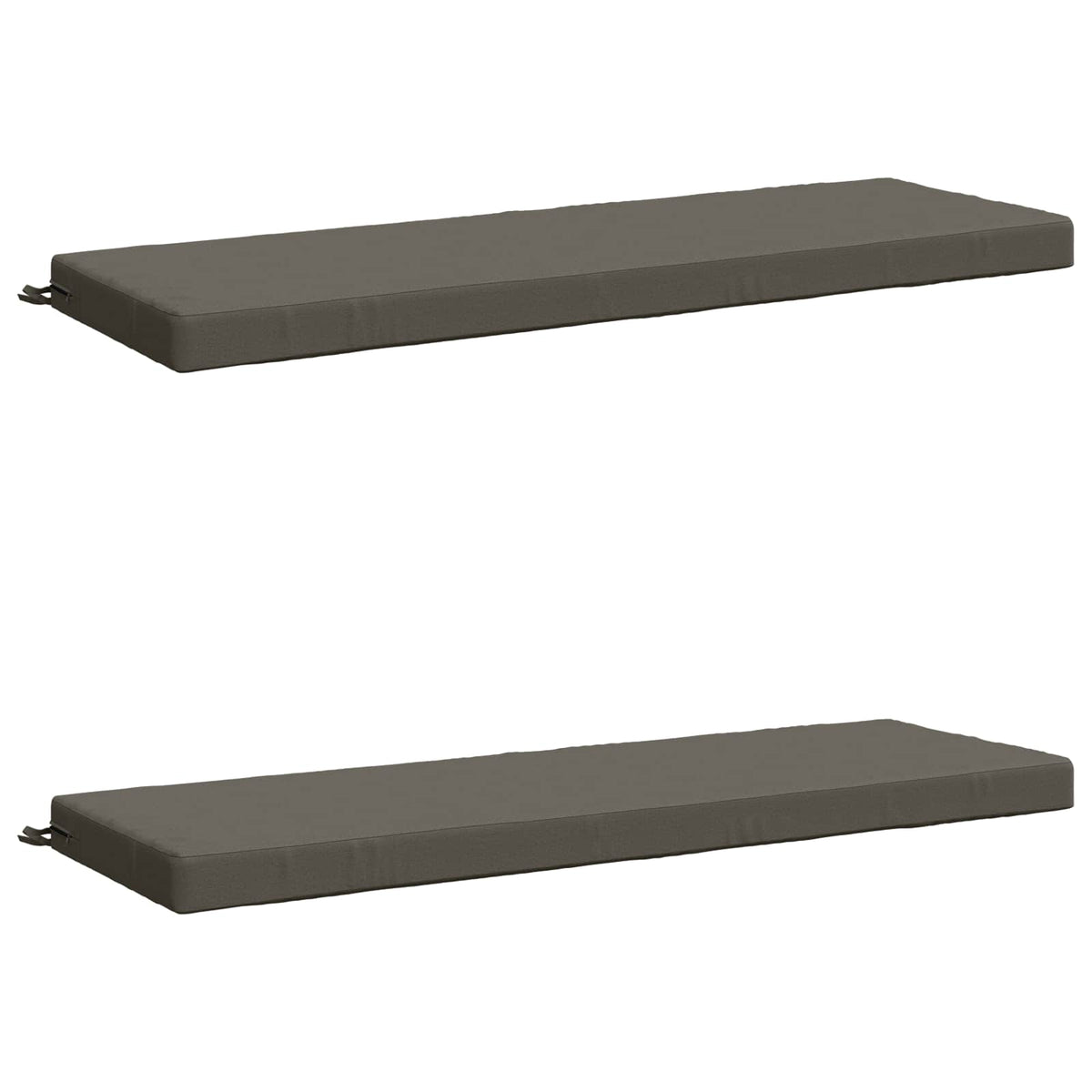 vidaXL 2-Piece Bench Cushions SOEST 2 pcs 100% Polyester Grey 2