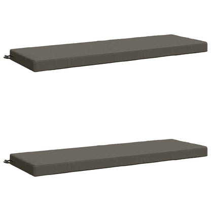 vidaXL 2-Piece Bench Cushions SOEST 2 pcs 100% Polyester Grey 2