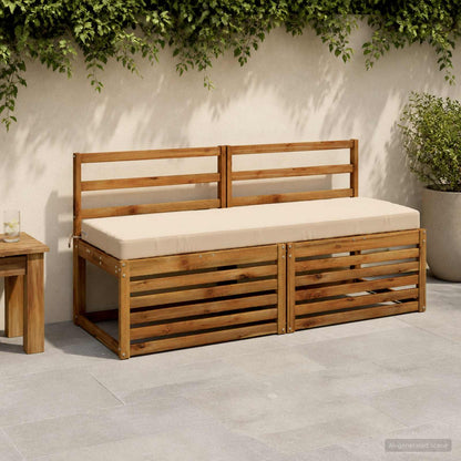 vidaXL 2-Piece Bench Cushions SOEST 100% Polyester Cream 1