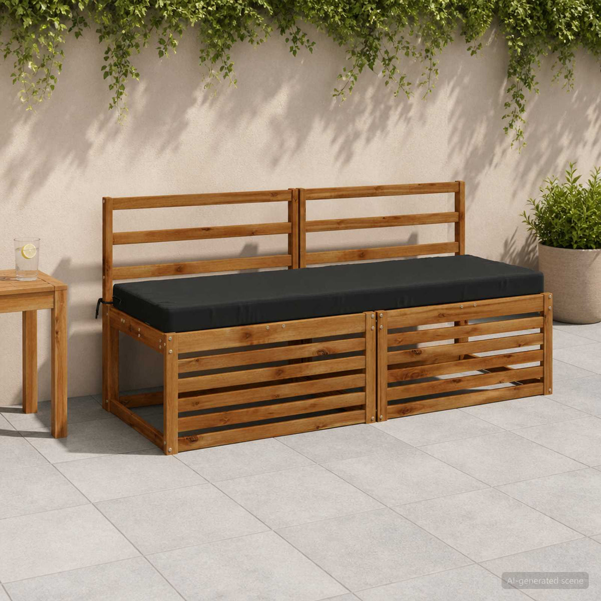 vidaXL 2-Piece Bench Cushions SOEST 2 pcs 100% Polyester Anthracite 1