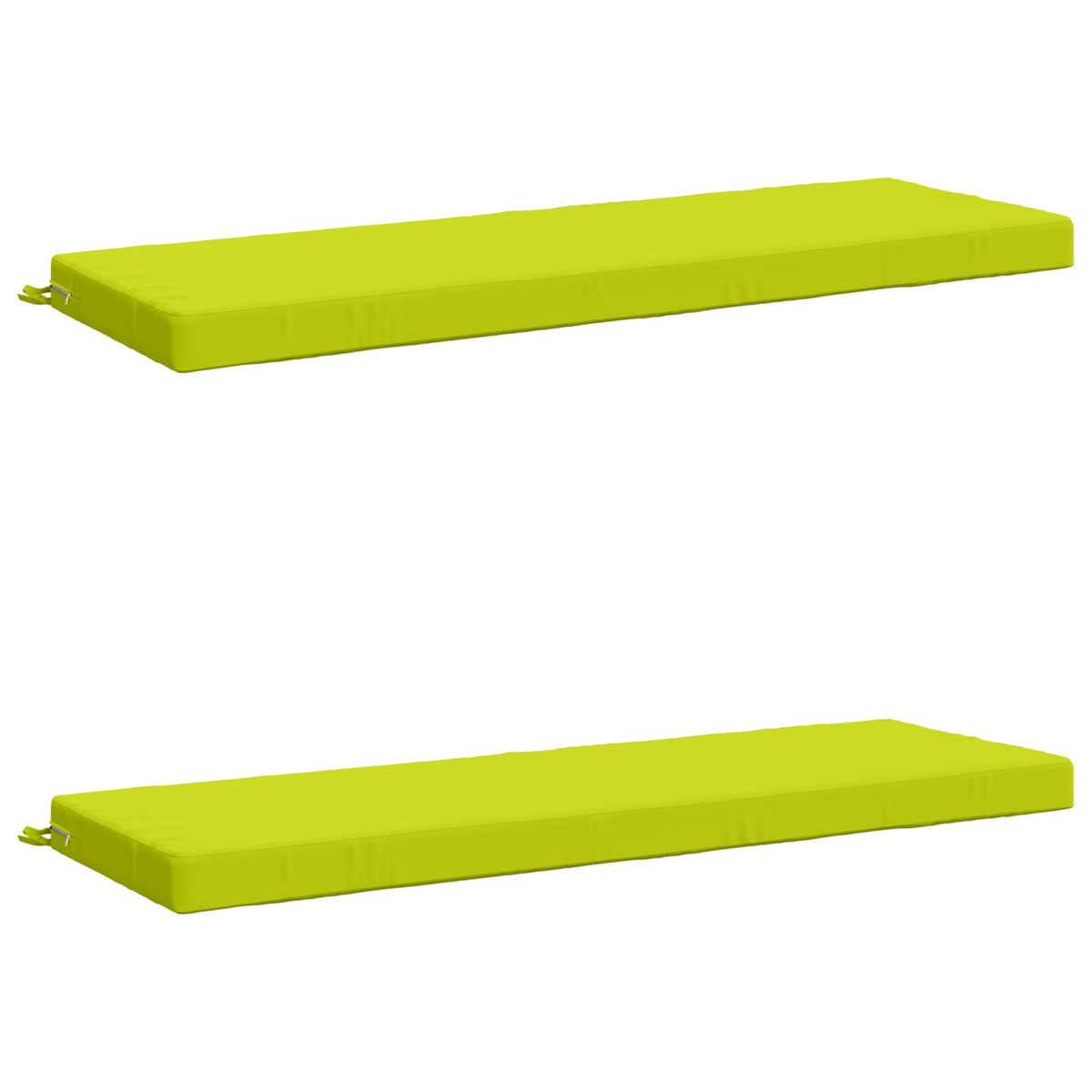vidaXL 2-Piece Bench Cushions SOEST 2 pcs 100% Polyester Bright Green 2
