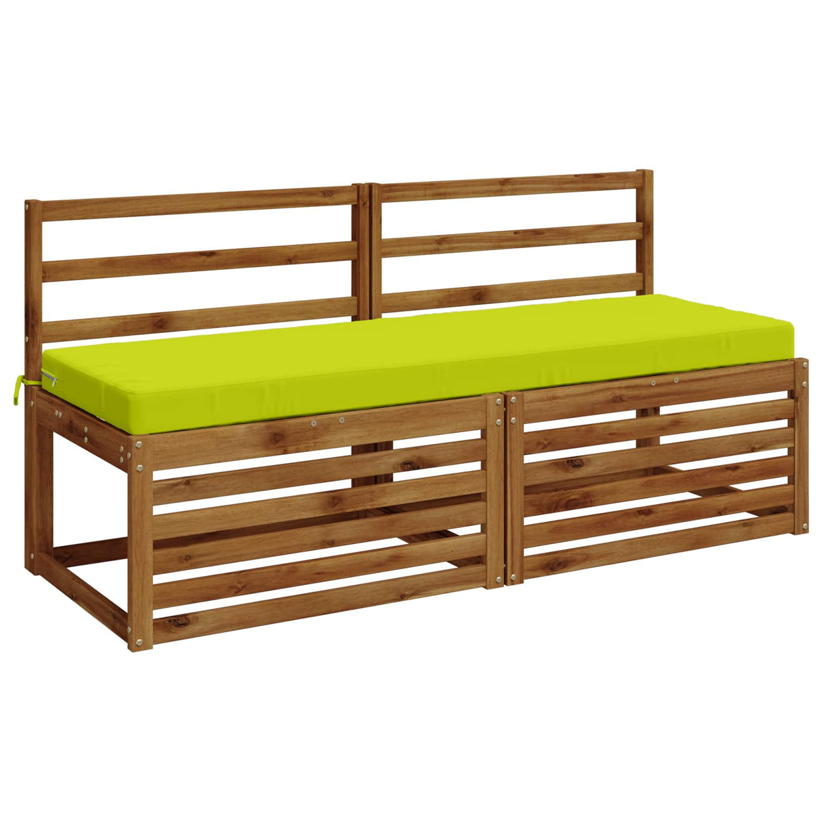 vidaXL 2-Piece Bench Cushions SOEST 2 pcs 100% Polyester Bright Green 3