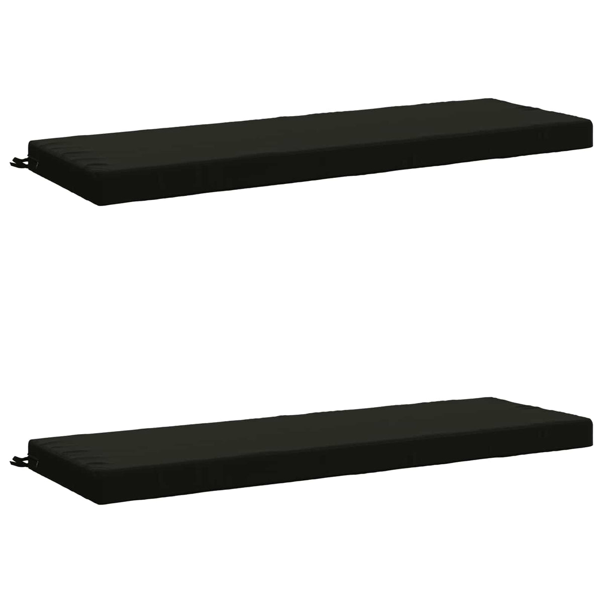 vidaXL 2-Piece Bench Cushions SOEST 2 pcs 100% Polyester Black 2