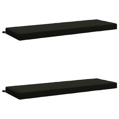 vidaXL 2-Piece Bench Cushions SOEST 2 pcs 100% Polyester Black 2