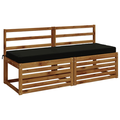 vidaXL 2-Piece Bench Cushions SOEST 2 pcs 100% Polyester Black 3