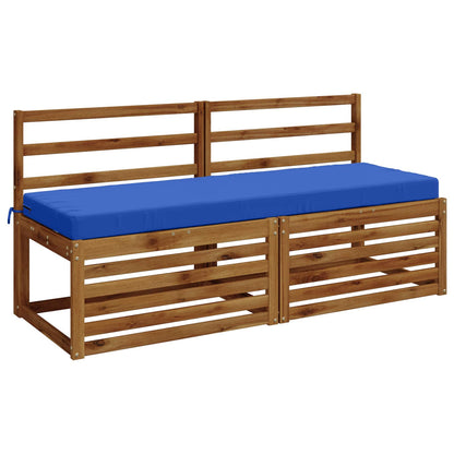 vidaXL 2-Piece Bench Cushions SOEST 2 pcs 100% Polyester Royal Blue 3