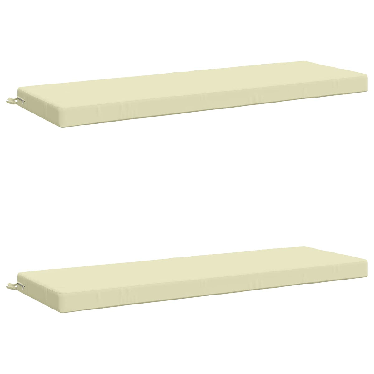 vidaXL 2-Piece Bench Cushions SOEST 2 pcs 100% Polyester Cream 2
