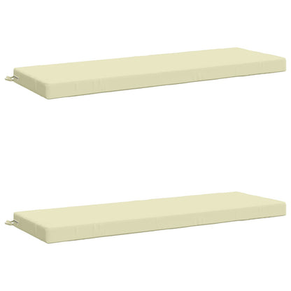vidaXL 2-Piece Bench Cushions SOEST 2 pcs 100% Polyester Cream 2