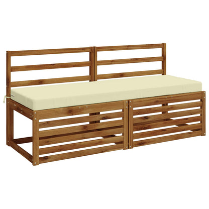 vidaXL 2-Piece Bench Cushions SOEST 2 pcs 100% Polyester Cream 3