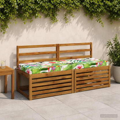 vidaXL 2-Piece Bench Cushions SOEST 2 pcs 100% Polyester Multicolour 1