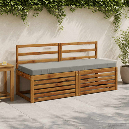 vidaXL 2-Piece Bench Cushions SOEST 2 pcs 100% Polyester Grey 1