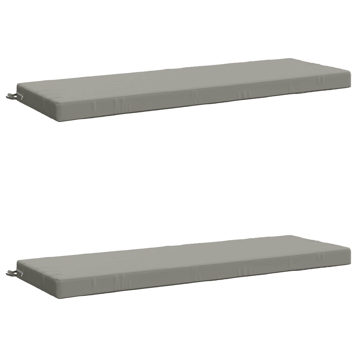 vidaXL 2-Piece Bench Cushions SOEST 2 pcs 100% Polyester Grey 2