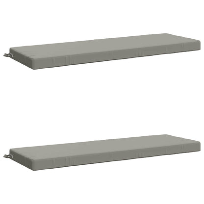 vidaXL 2-Piece Bench Cushions SOEST 2 pcs 100% Polyester Grey 2