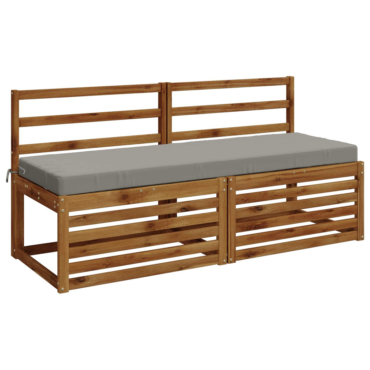 vidaXL 2-Piece Bench Cushions SOEST 2 pcs 100% Polyester Grey 3